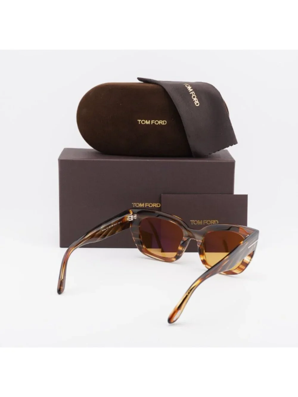 Tom Ford Athena FT1190 53E Cat Eye Sunglasses - Havana / Brown